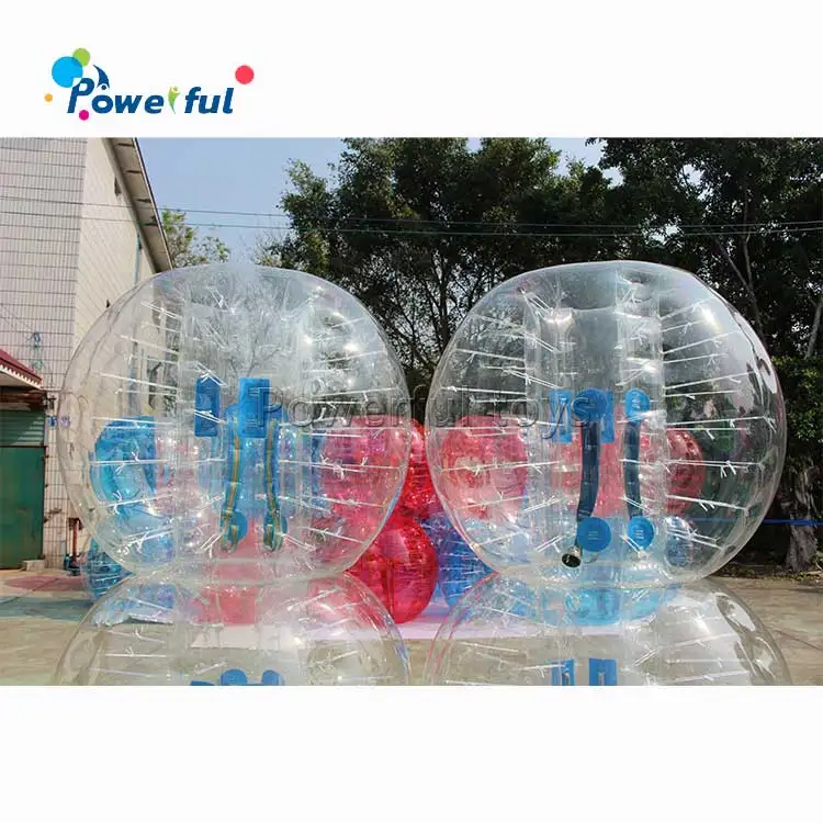 Hot Selling Adult TPU / PVC Body Zorb Bumper Ball Suit Inflatable Bubble human Football Soccer Ball With Colored Dots