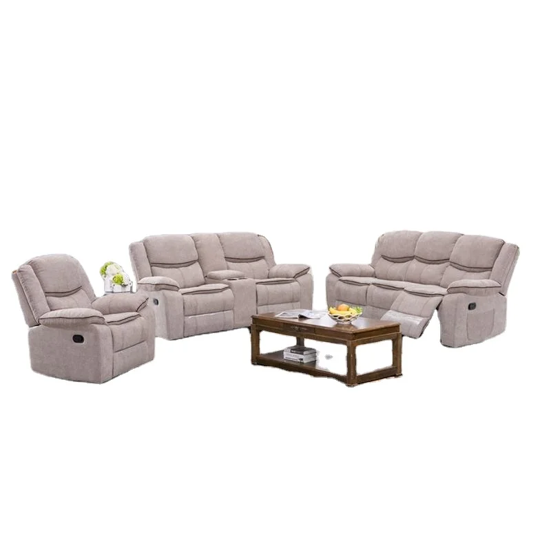 Hot Sale Linen Fabric Recliner Sofa Home Hotel Furniture Sofa Modern Recliner Sofa Set 3 2 1 Seat