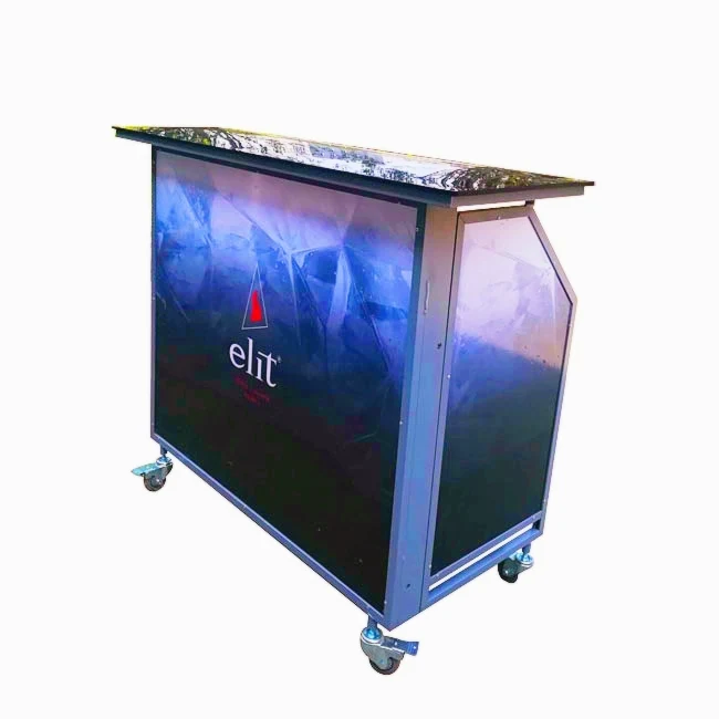 Luminous Glow mini Mobile Cocktail Music Bar Counter luxury LED Portable Bar display counter