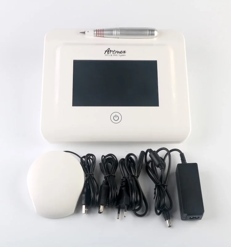 Artmex V11 Cosmetic Tattoo Gun Digital MTS & PMU Permanent Make up Machine with 7 inch Glass Touch Screen