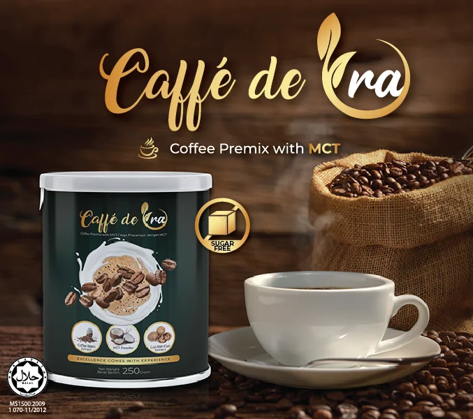 Высококачественный мгновенный кофе без сахара Caffe de Ora, благословенный порошок MCT улучшает здоровье мозга