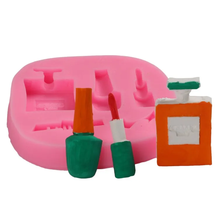 Perfume Nail Polish Wedding Decoration DIY Baking Tools Cosmetics Silicone Mold Fondant Cake Chocolate Cookie Mold