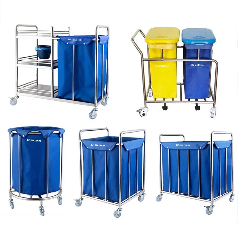KSMED Hospital hotel laundry trolleys x type cleaning hospital surgical instrument trolley hospital dressing trolley