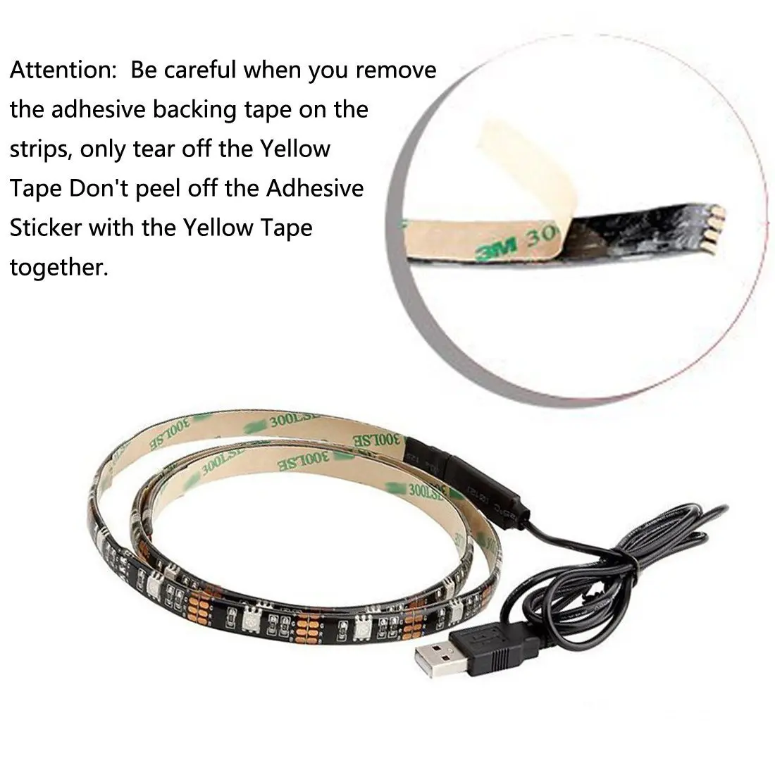 Super bright  Flexible RGB TV Backlight kit USB led Strip Light with 24 Key IR Remote Controller