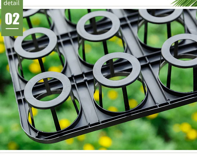 Wholesale 12 15 Cell Plastic Flowerpot Holder Black Small Square Fixed Tray Seeding Flower Pot Nursery Tray