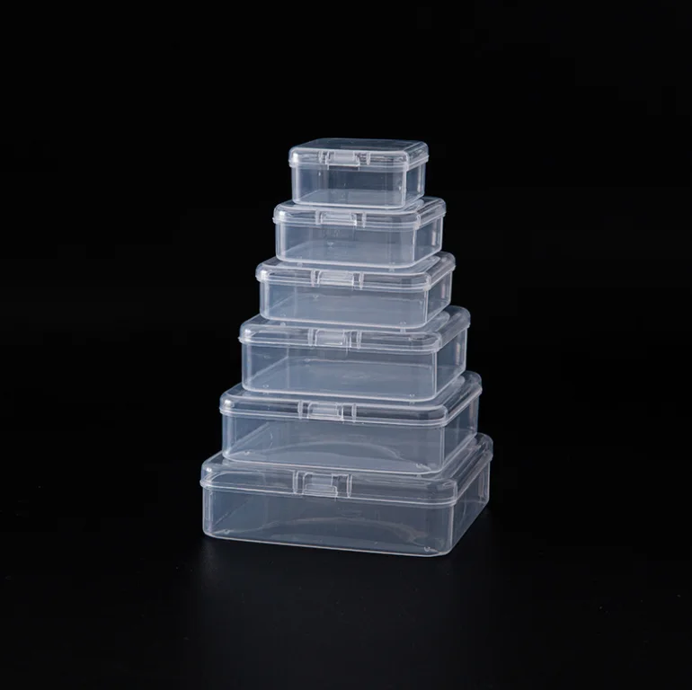 Mini Transparent Plastic Small Box Jewelry Earplug Storage Box Beads Transparent Gift Box