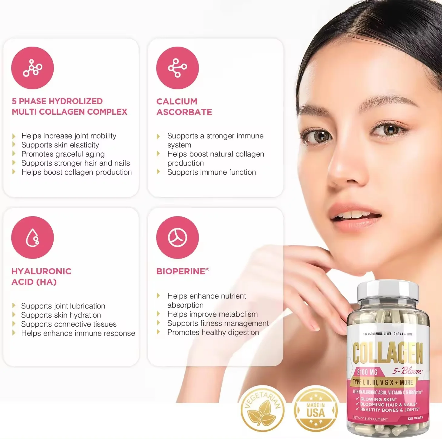 Face Vitamin Capsule Collagen Supplement Collagen Soft Capsules Skin Care Health Supplement Vitamin Cosmetic Capsules