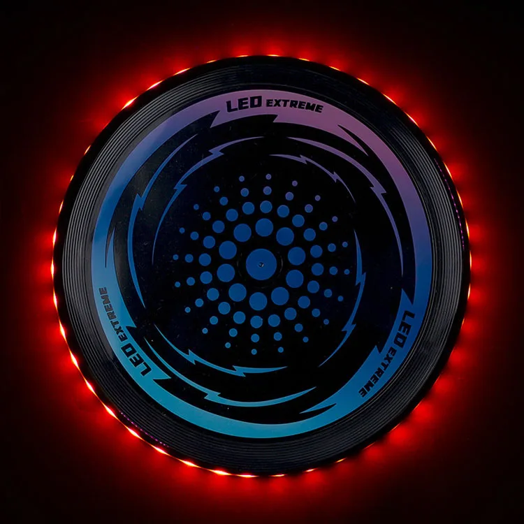 High Brightness LED Frisbee Auto Light Up Outdoor Sport Waterproof 49 LEDs Flying Ring