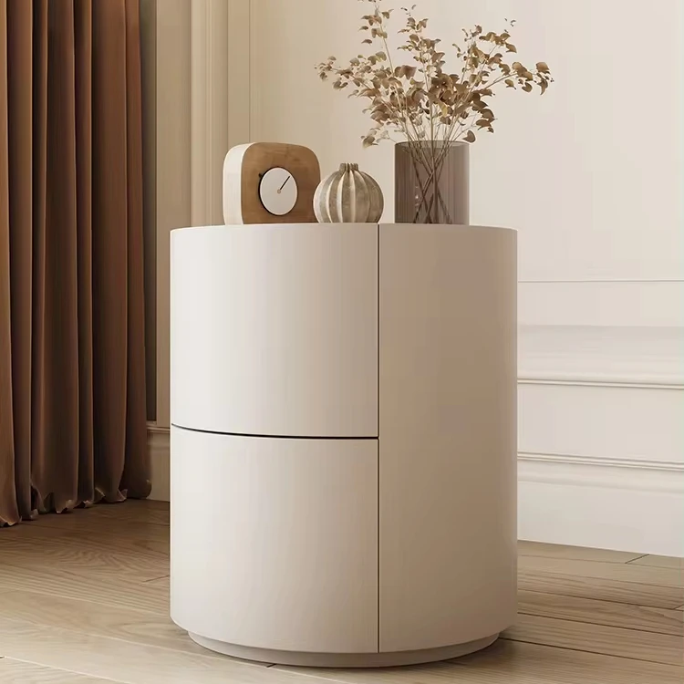 Light luxury leather nightstand modern night stand bedside table wooden modern nightstands for bedroom