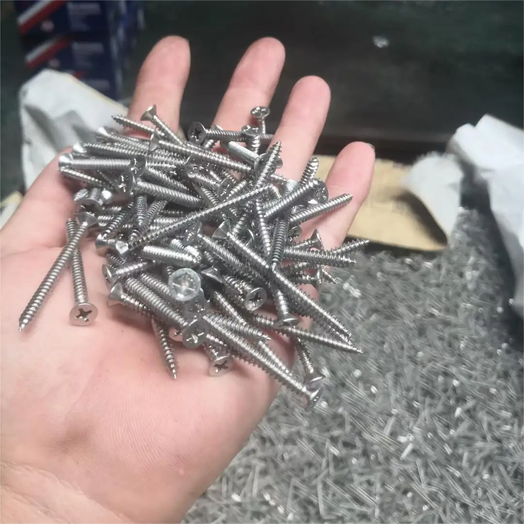 Wood Drywall Screw Flat head Nickel plated self tapping screw Csk Phillips head self tapping screw