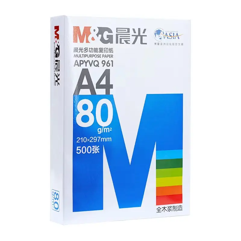 M & G A4 бумага премиум качества 80gsm бумажная для печати проект двойной белый принтер офисная копировальная оптом