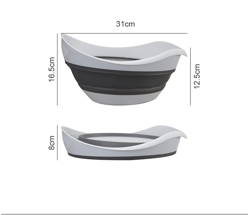 Amazon simple multifunctional vegetable and fruit draining folding storage basket