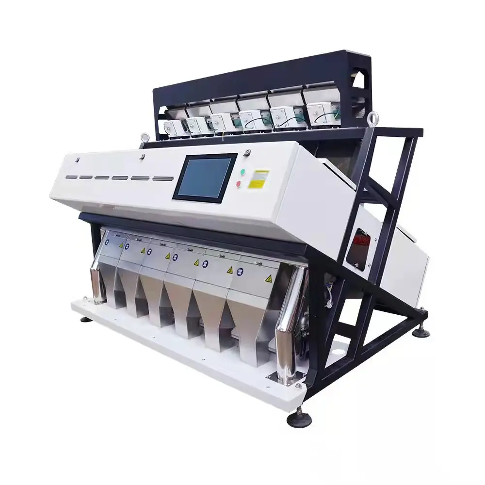 China optical color sorter supplier wheat/buckwheat/oats color sorter sorting machine with LED lights WIFI remote control