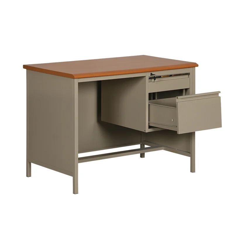 
Metal office table steel computer desks with locking drawers 