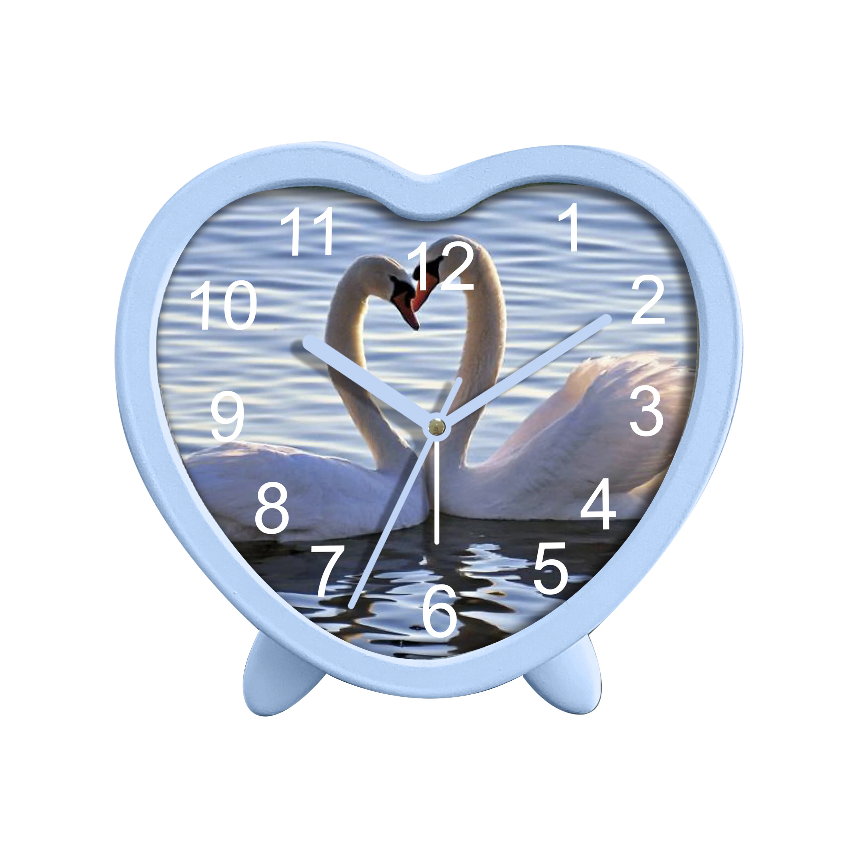 Cute Heart Shape Cartoon Children Girls Table Kids  Alarm Clock