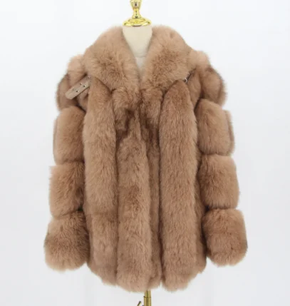 QIUCHEN QC20113 women coats winter real fox fur coat natural fur jacket luxury fur clothes fashion