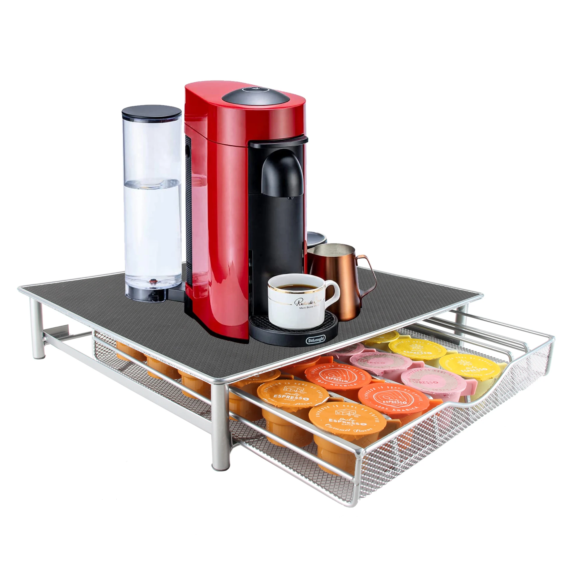 New Vertuo Metal Coffee Pod Storage Drawer Nespresso Coffee Capsule Storage Holder
