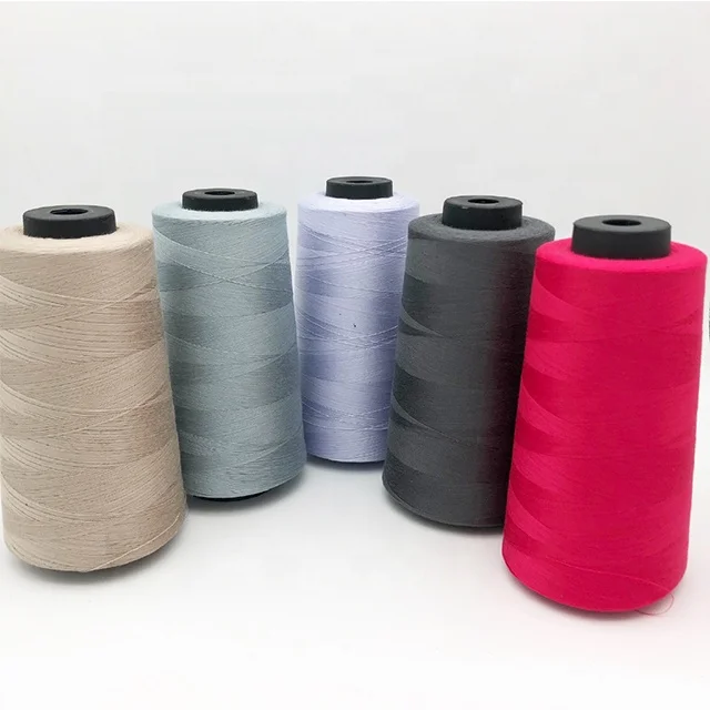 
Factory Cheap Price 40/2 5000 yards 100% Polyester Sewing Thread for Sewing Machine and Hoodie 