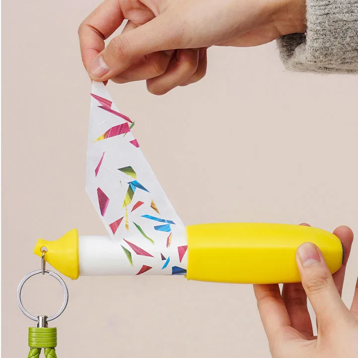 TPR ABS Exquisite Banana Shape  Portable Clothes Pet Hair Mini Lint Remover Roller For Traveling