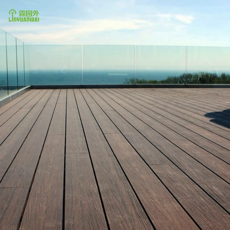 European Modern Design Outdoor Waterproof WPC Decking Floor Wood Plastic Composite with Bamboo and Teak for Garden Use