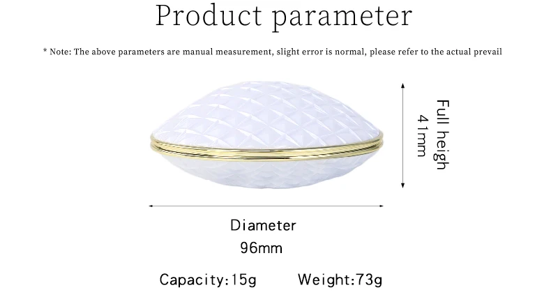 Air Cushion Box With Mirror foundation makeup powder box 15g cosmetic container Shell shape BB Cream powder case
