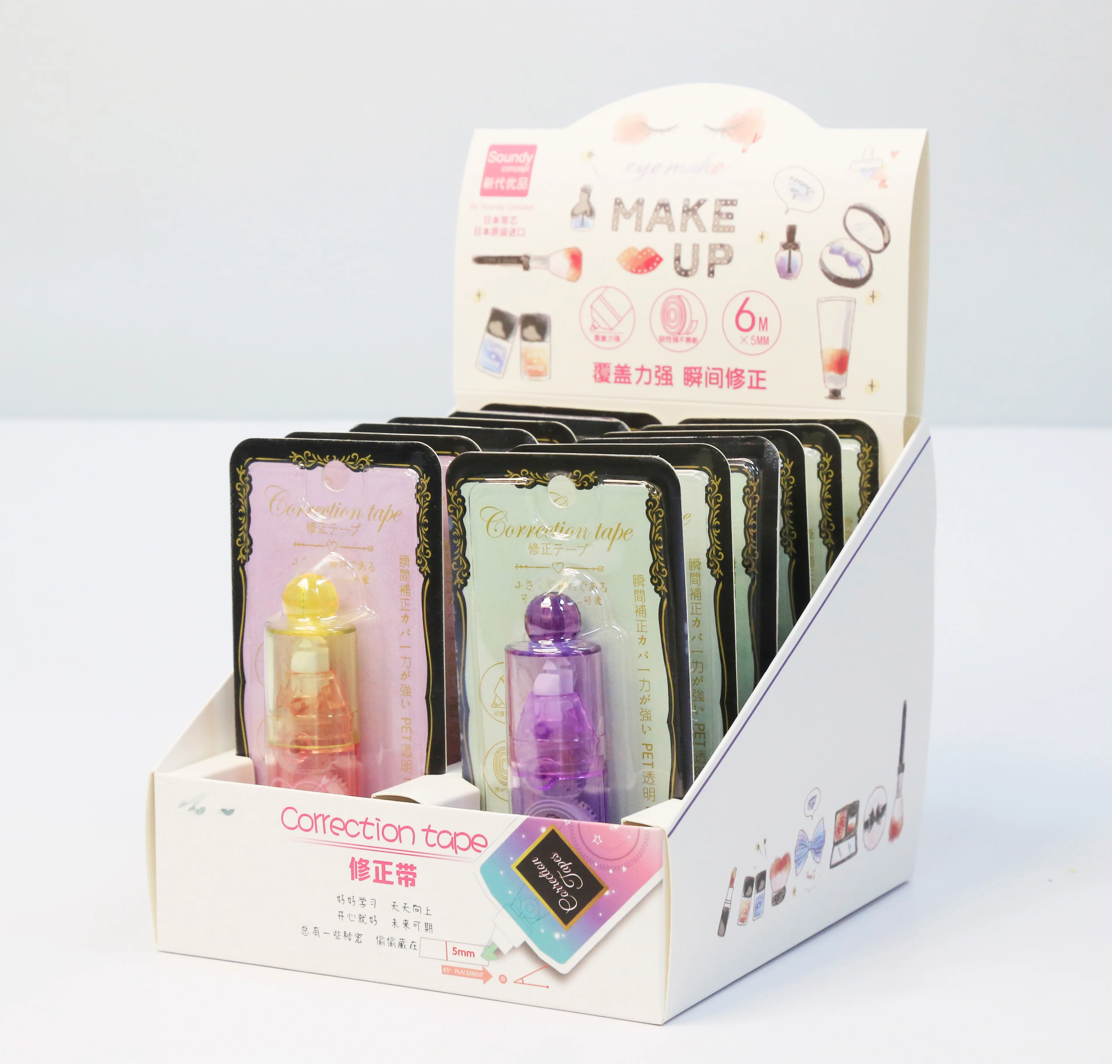 New products kawaii stationery Cartoon kawaii Perfume bottle Shape Student cute Stationery White Out Correction Tape for kids