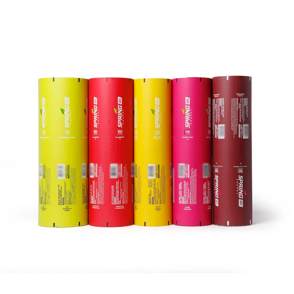 Ламинированная пластиковая упаковка гелевая рулонная пленка для сока майлара цветная печатная фольгированная упаковочная