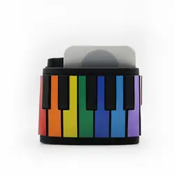 Travel Foldable 37 Keys Flexible Built-in Speakers Educational Piano Digital Keyboard Piano Multi-function Rainbow Color Piano