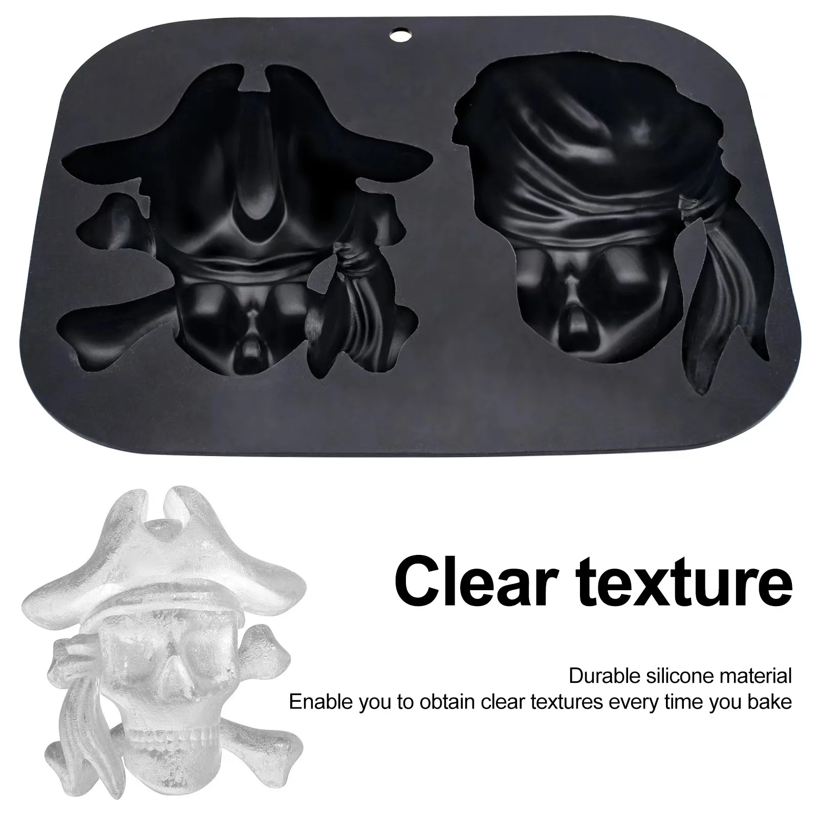 Custom Mold Silicone Ice Cubes Maker Tray 3D Shaped Ice Cube Mold for Halloween