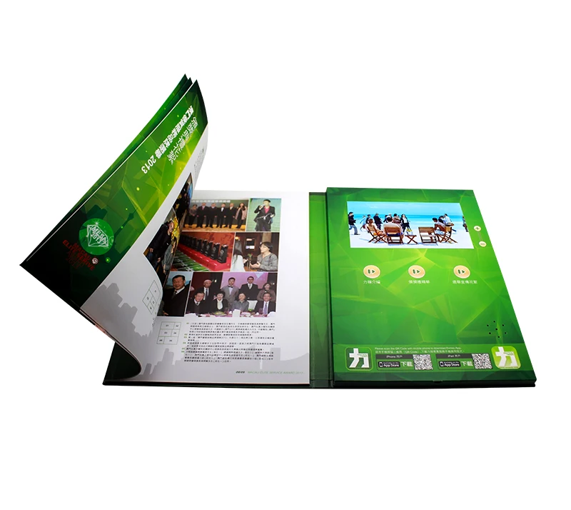 Прямые продажи с фабрики, кожаная Рекламная открытка, ЖК-буклет, бизнес-брошюра, свадебная видеокнига