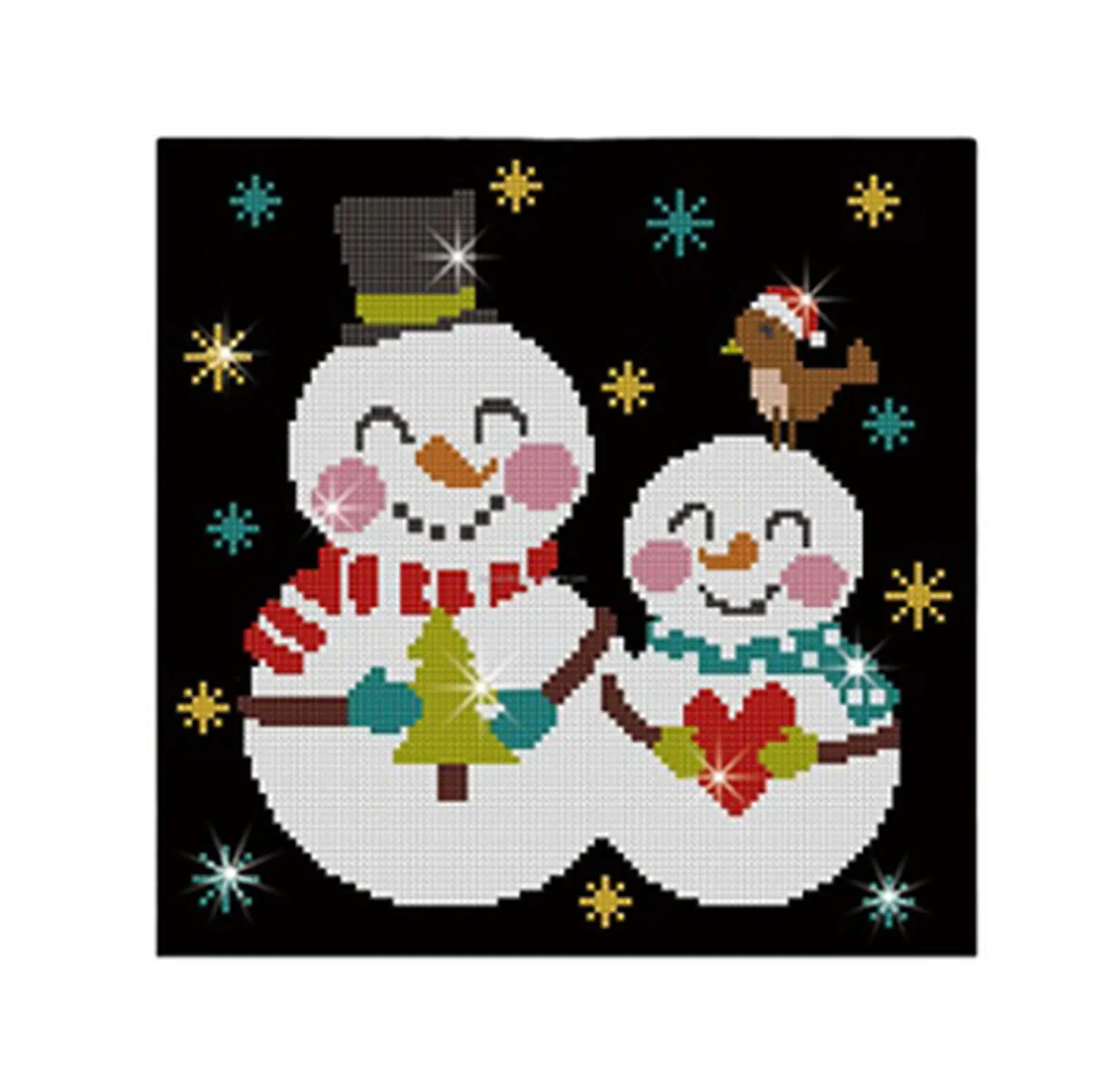 
Custom Wholesale Large Size Great Wall Decor Diamond Painting Arts Hot 5d Diamond Painting Christmas Snow Man Box Kit 