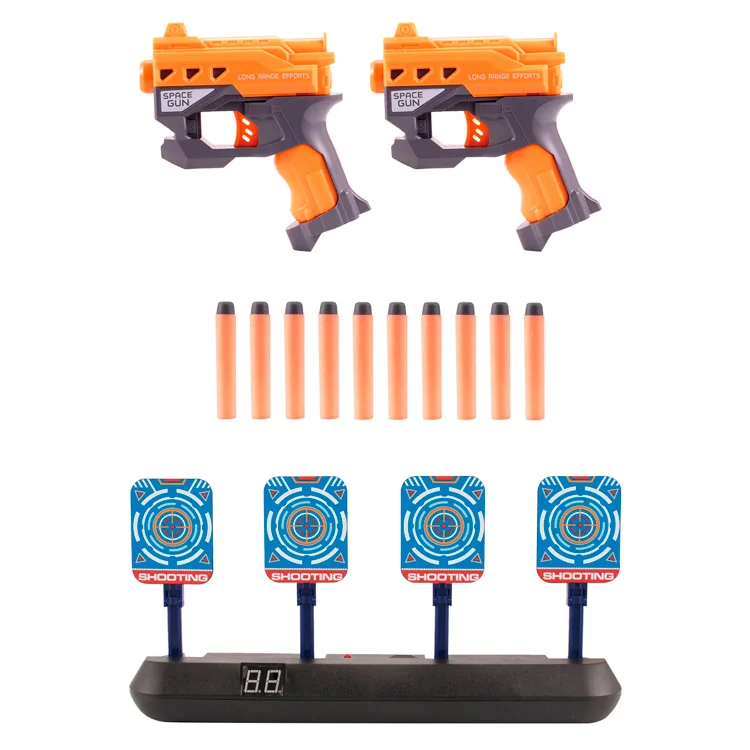 Popular Boys Toy Electronic Auto Reset Digital Scoring Shooting Game Target Soft Bullet Gun Shooting Target Toy For Kids