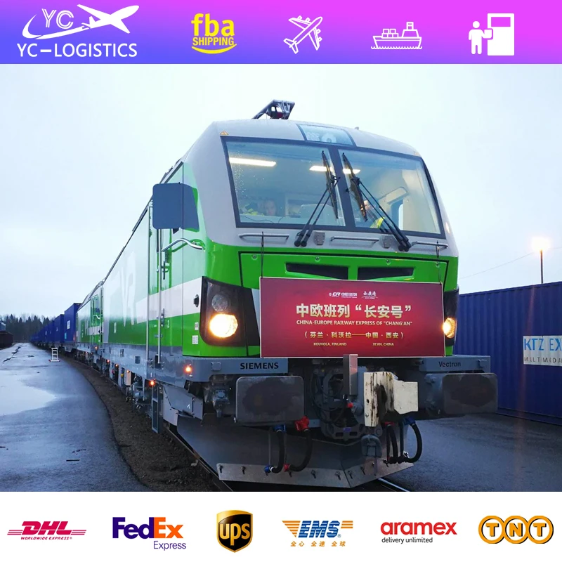 Chinese Freight Forwarder Door to Door Service Railway Freight From China to France Germany FBA