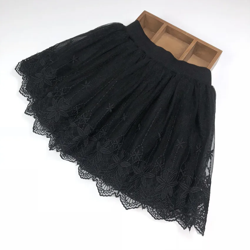 New product Cheap white Lace girl tutu pettiskirt skirts children mesh tutu skirts cute lace skirts