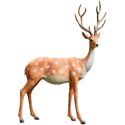 Наружная искусственная пластиковая скульптура оленя из стекловолокна sika, большая животная газель, сад, ландшафт, декоративный парк