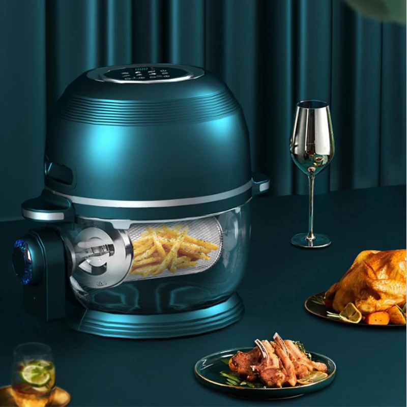Super quality retro glass touch screen 6 litri kitchen appliances no Oil-free electric hot air fryer oven