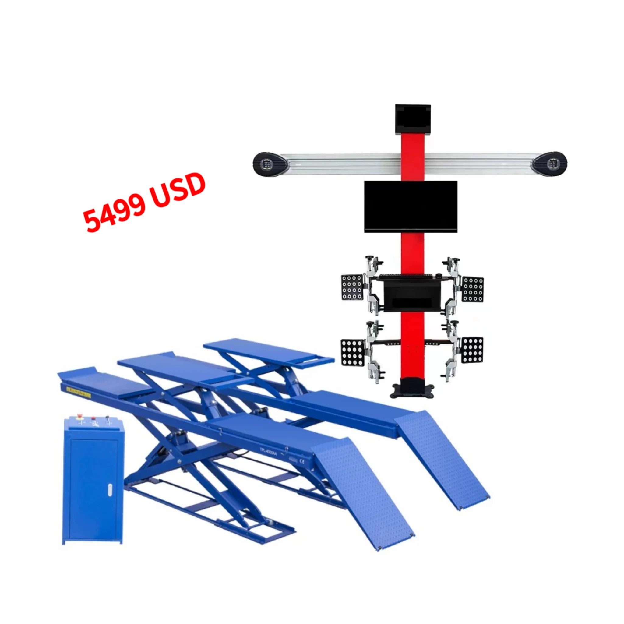 High Quality 3D Wheel Alignment Hydraulic Car Elevator Large 4000kg Lifting Scissors Home Garage Essential Big Ground Lifter