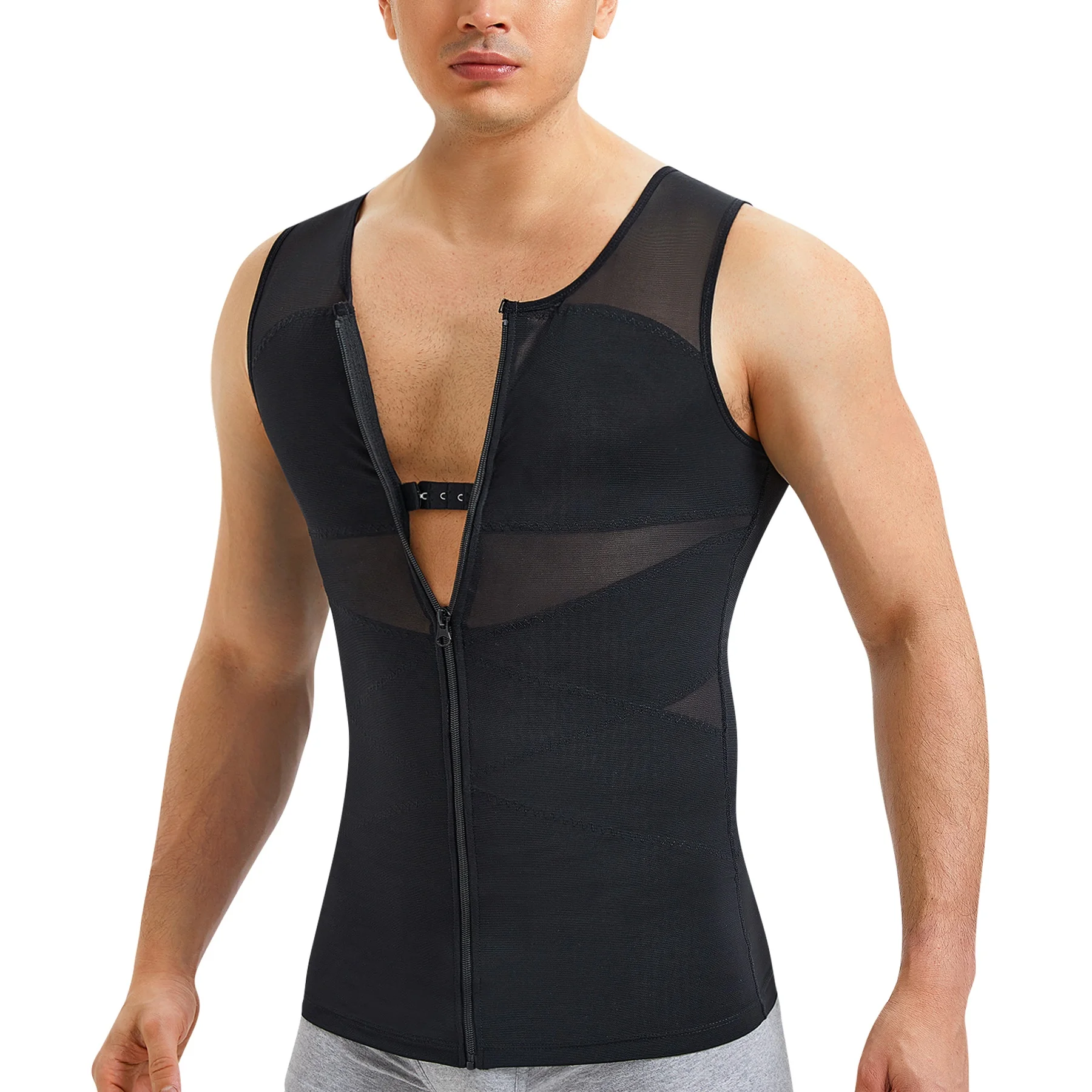 High Quality Gynecomastia Compression Shirts for Men Shapewear Tummy Control Body Shaper Slimming Undershirts