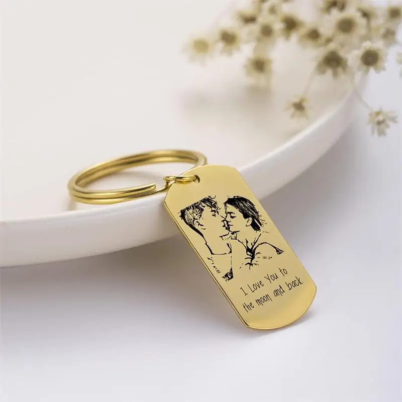 Zinc Alloy Custom logo Wedding Gift Pendant Iron Tower Ship Anchor Skeleton House Bottle Opener Key Chain