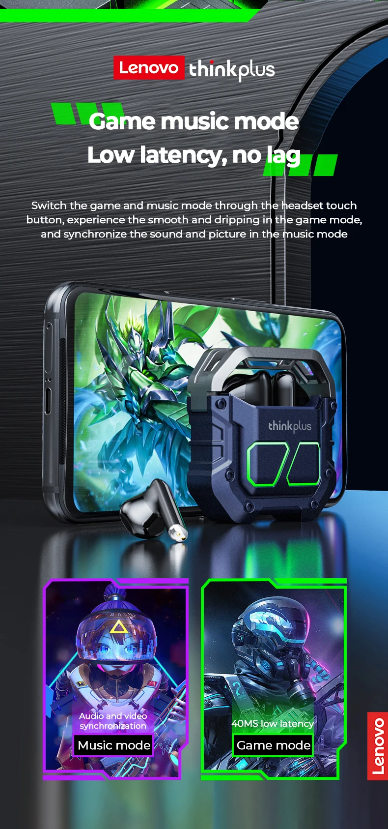 mercadolibre linio auricular kopfhohre lenovo xt81 tws ruido Wireless blue tooth Earplugs rgb LED Headset gaming on-ear earphone