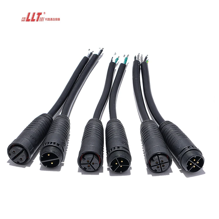 2pin M29 male female electrical power IP67 waterproof cable connector for light
