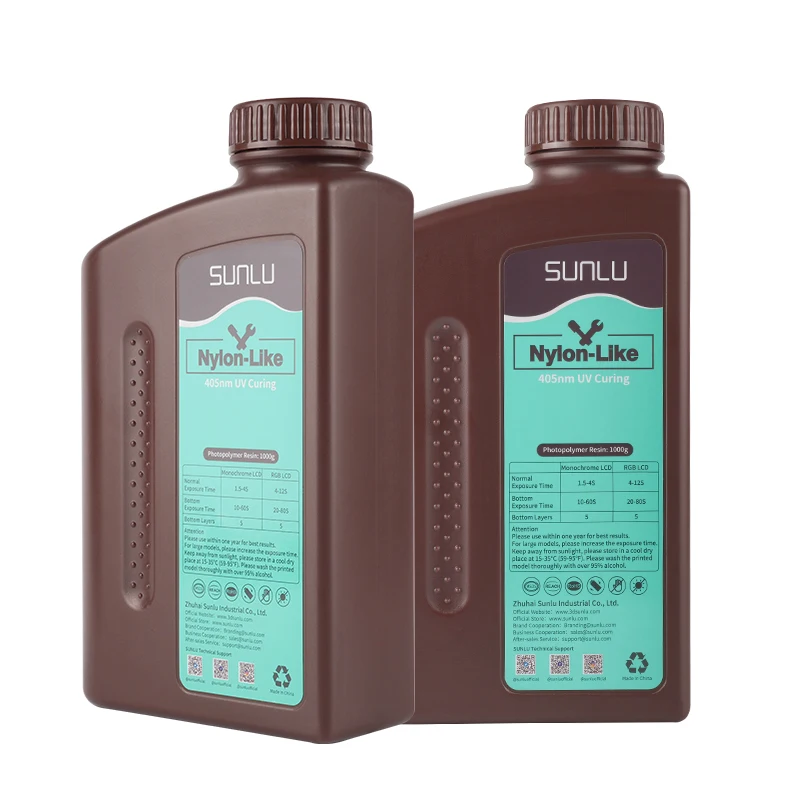 SUNLU 4k 6k 8k 3d printer resin high quality engineering tough 3d resin 405nm uv PA like 3d printing resin