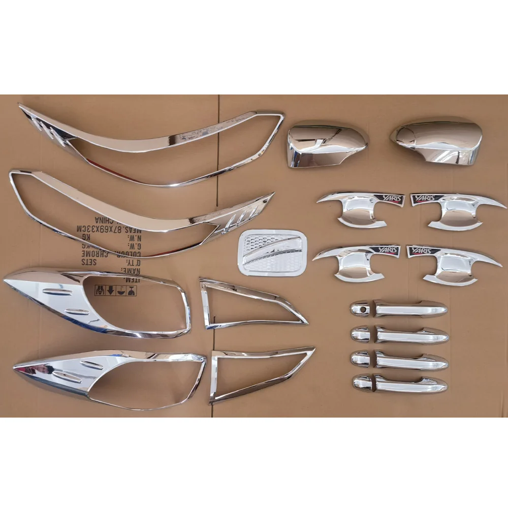 Good quality car exterior accessories auto chrome set  TOYOTA YARIS ATIV 2019-ON car model car ABS chrome full set