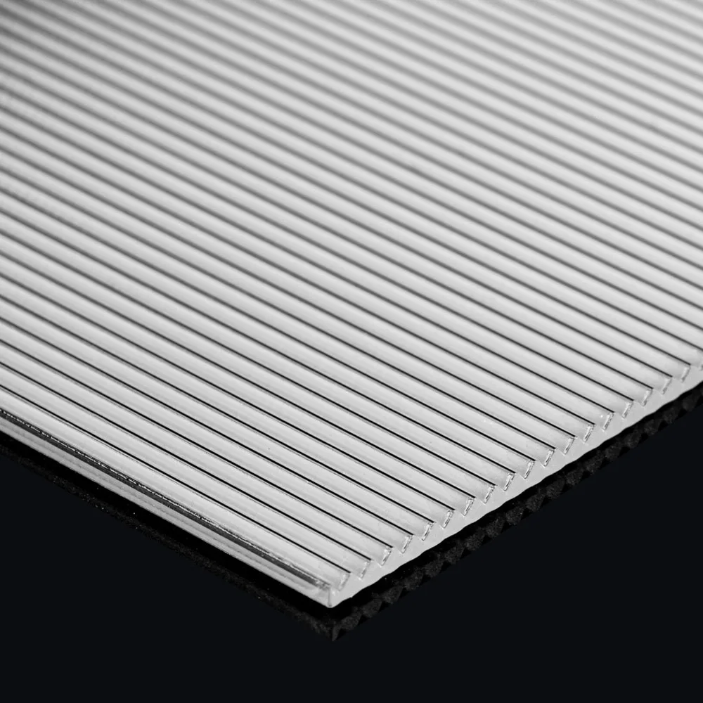 factory sale customized mini prism plastic panel  transparent stripe texture acrylic decorative sheets