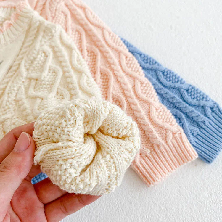 Wholesale Autumn And Winter Baby Girls Sweater Embroidery Flower Cardigan 100%Cotton Kids Sweater Outwear Coat