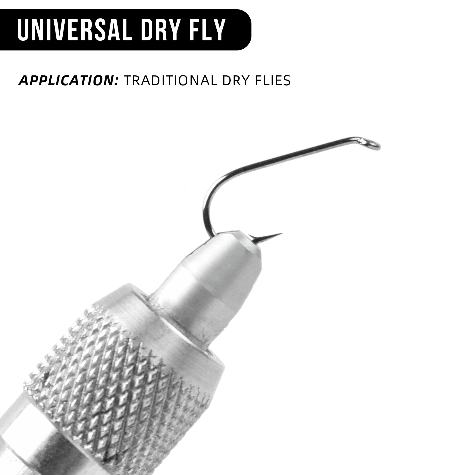 Hooks Universal Dry Fly Hooks Slightly Barbed Fly Fishing Hooks 100Pcs/Box Fishing Accessories in #10/#12/#14/#16 Size