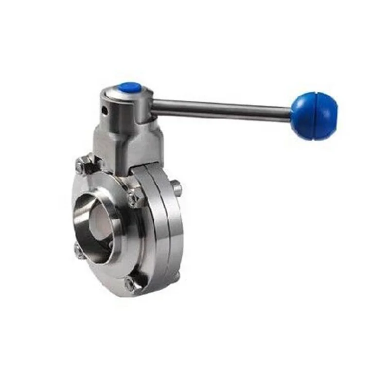 SMS Butterfly Valve Butt Welded End