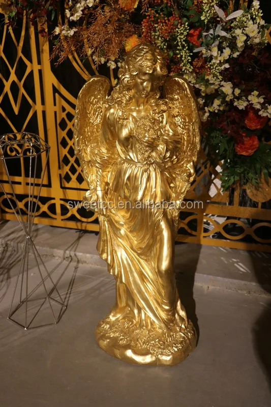 Factory price Cute girl Fiberglass Roman column suit wedding flower pots flower vase for wedding decoration