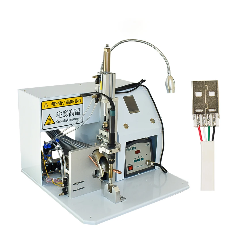 Pneumatic soldering machine multi wire welding switches, led light, terminals sensors factory soldering machine flexible tin