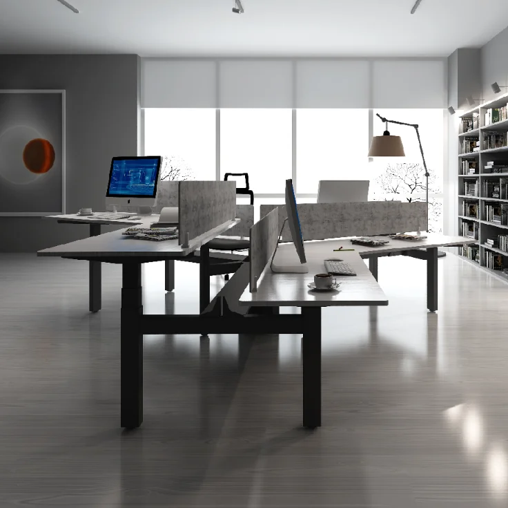 JIECANG офисный стол с тройным мотором, электрический стол с регулируемой высотой, моторизованный стоячий компьютерный стол